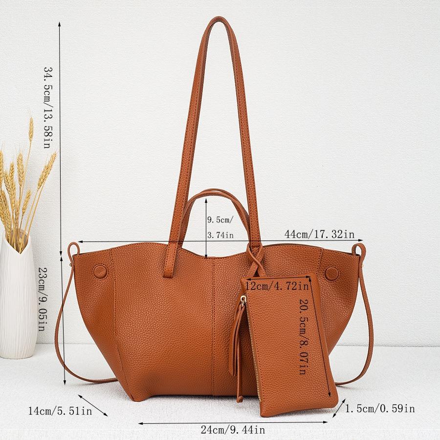 Модная сумка-мессенджер большой вместимости, сумка-тоут с тиснением личи, нишевая сумка, трендовая сумка-тоут, роскошная оптовая сумка