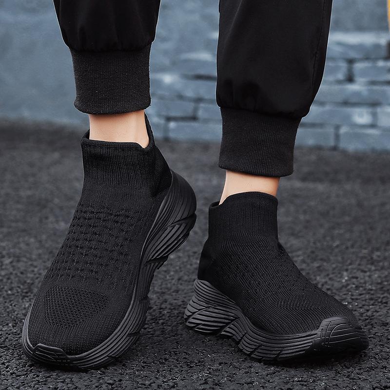 Spring/Autumn Men's/Women's Flying Knit Elastic Socks Shoes Breathable Ultra Light Fitness Outdoor Running Shoes