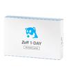 Zoff 1-DAY Contact Lenses, 30 Lenses Per Box, High Water Content (60%), Daily Disposable, 8.7mm BC, 14.2mm Diameter, UV Protection, Non-Ionic, Moistur