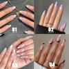 Detachable Manicure Tool Artificial Wearable Nail Tips Almond False Nails French Fake Nails