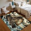 2D Pirate Ship Boat,Sailboat,Barque Carpet Rug for Home Living Room Bedroom Sofa Doormat Decor,kids Area Rug Non-slip Floor Mat