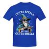 Unisex Funny Wizard Meme Outta Spells But Not Outta Shells Vintage T Shirt Streetwear Cotton T Shirts For Unisex
