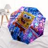 SpongeBob SeaWorld Automatic Open/close Umbrella, Heavy-Duty Iron Frame, Folding Portable Design, Travel, Everyday Use 181