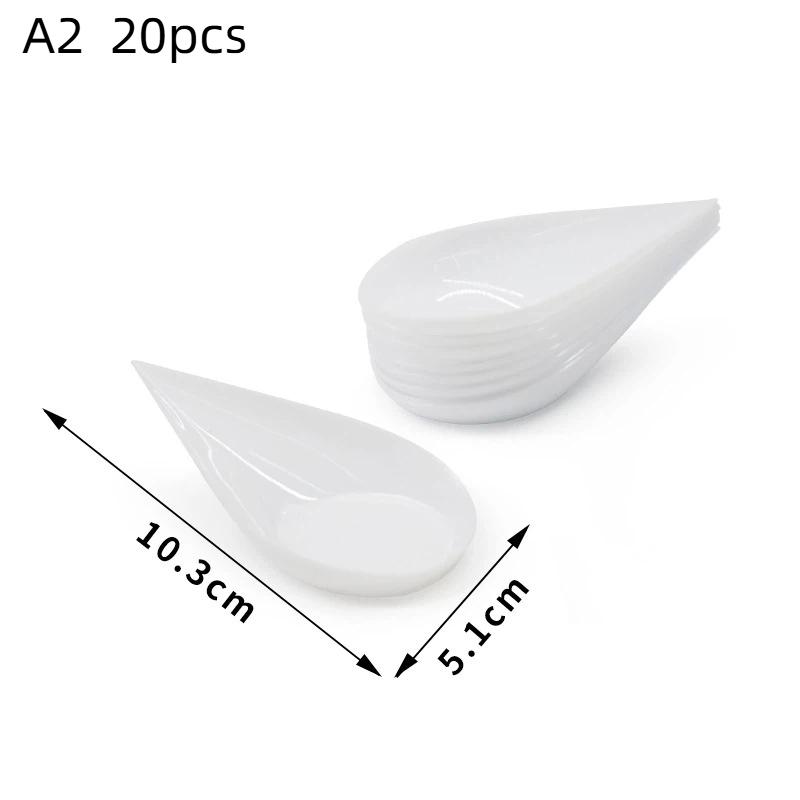 Disposable Mini Dessert Spoons 20Pcs Waterdrop Shape Food Safe Multi Use for Appetizers Holiday Parties Catering Events