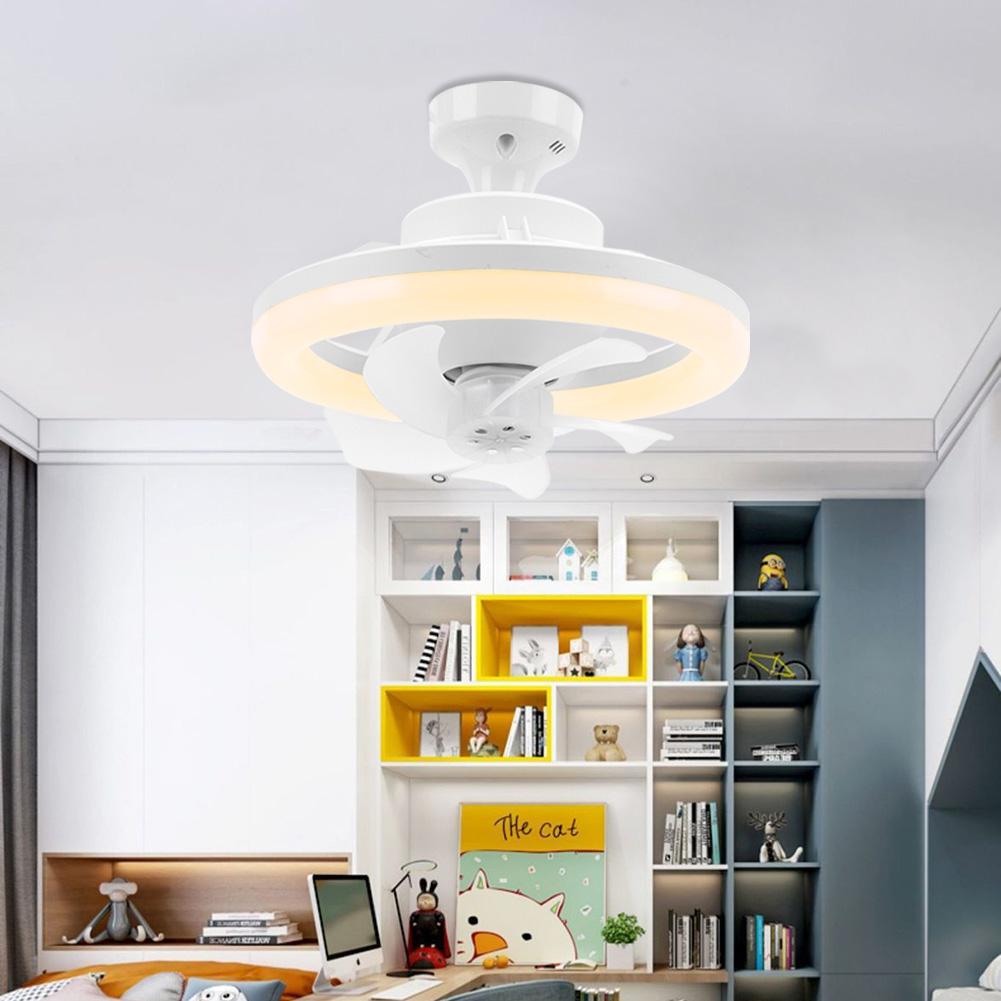 Современные потолочные вентиляторы со светом RGB/3 цвета, регулируемые, 3 скорости, с пультом дистанционного управления, мини-люстра, потолочный вентилятор