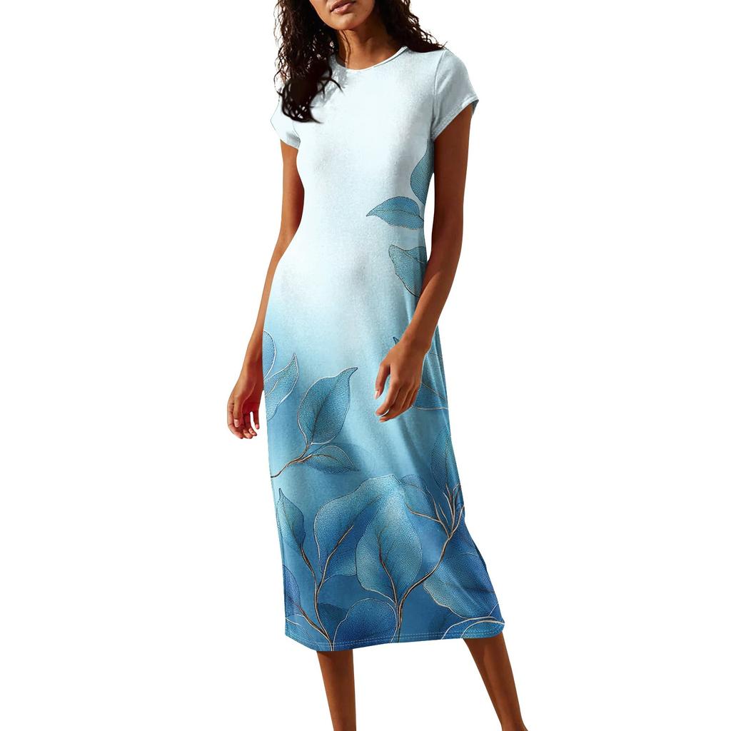 Женские платья миди с коротким рукавом и воротником-хомут, весна-лето, вечернее платье