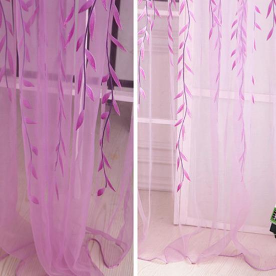 Домашнее дерево, стеклянная пряжа, ива, занавеска, тюль, декор комнаты, занавеска, прозрачные панельные шторы