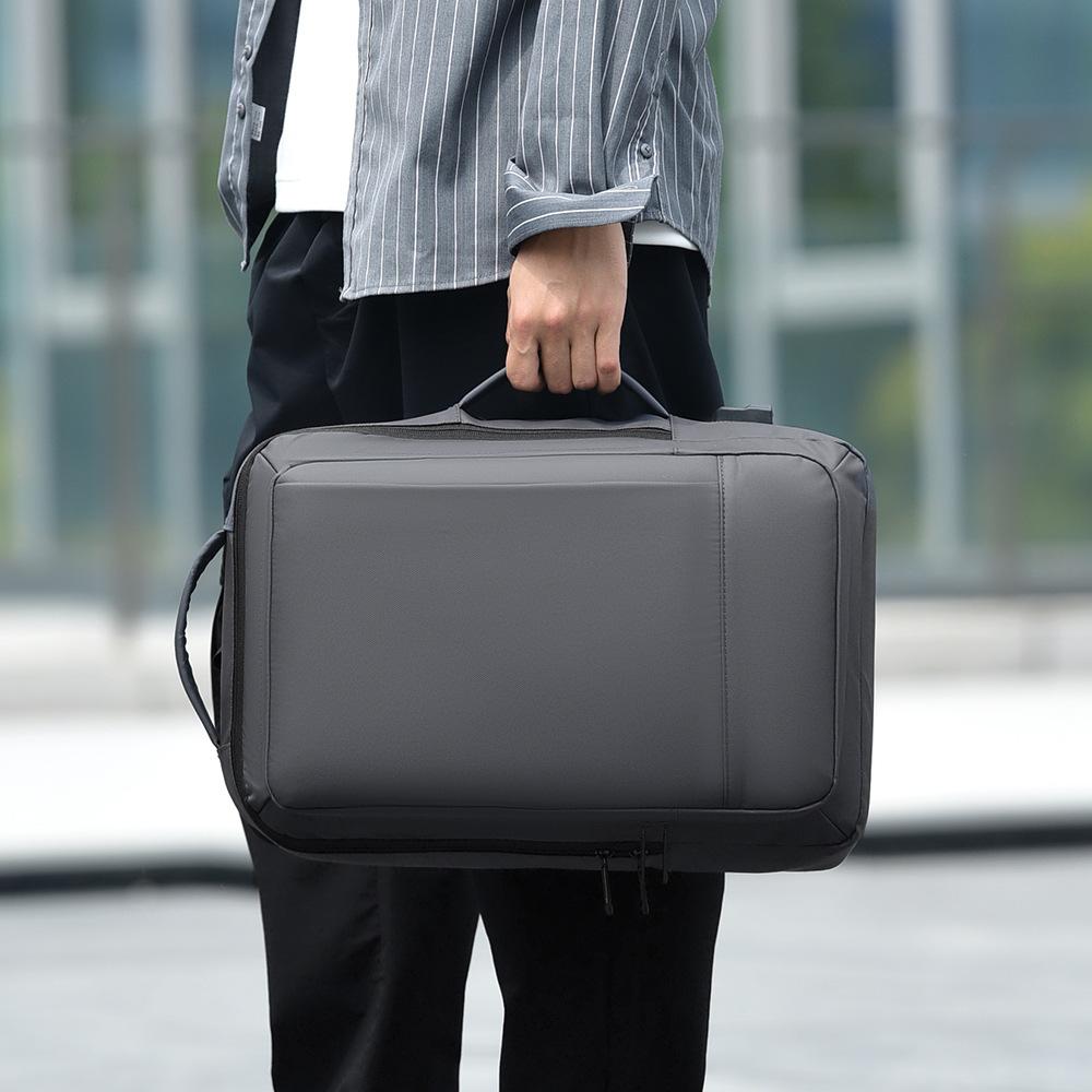 Рюкзак с USB-зарядкой, мужской многофункциональный рюкзак для деловых поездок, расширяющийся, с защитой от брызг, сумка для компьютера, школьная сумка