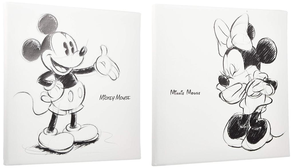 Lib Disney Poster Mickey Mouse Minnie Mouse 30cm X Set Made In Japan
