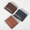 Винтажный мужской модный деловой короткий кошелек с отделениями для карт, многофункциональный мягкий держатель для кредитных карт из ПУ, кошельки, зажим для денег