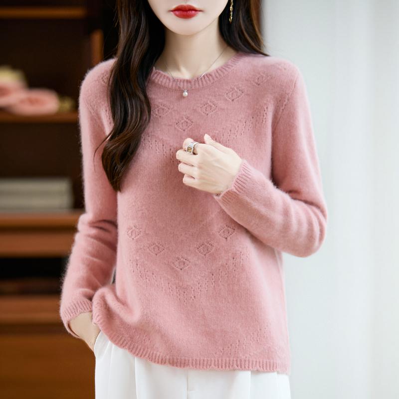 Женский кашемировый свитер Qinghe кашемир 30% кашемир 70% шерсть осенне-зимний пуловер теплый и модный