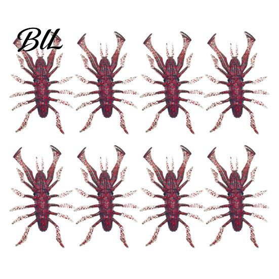 Floating Artificial Lure 8Pcs 6cm/2.8g Bionic Insect Soft Bait, Slow Sinking Lure, PVC Fishing Baits Swim Bait for Freshwater Saltwater Trout Crappie