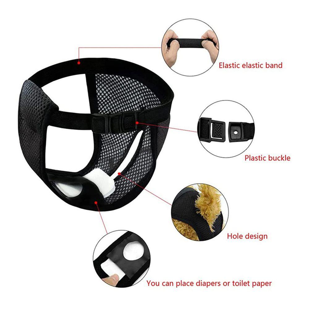 Wraps Menstruation Diapers Pet Reusable Diapers Breathable Mesh Washable with 3 Replace Diaper