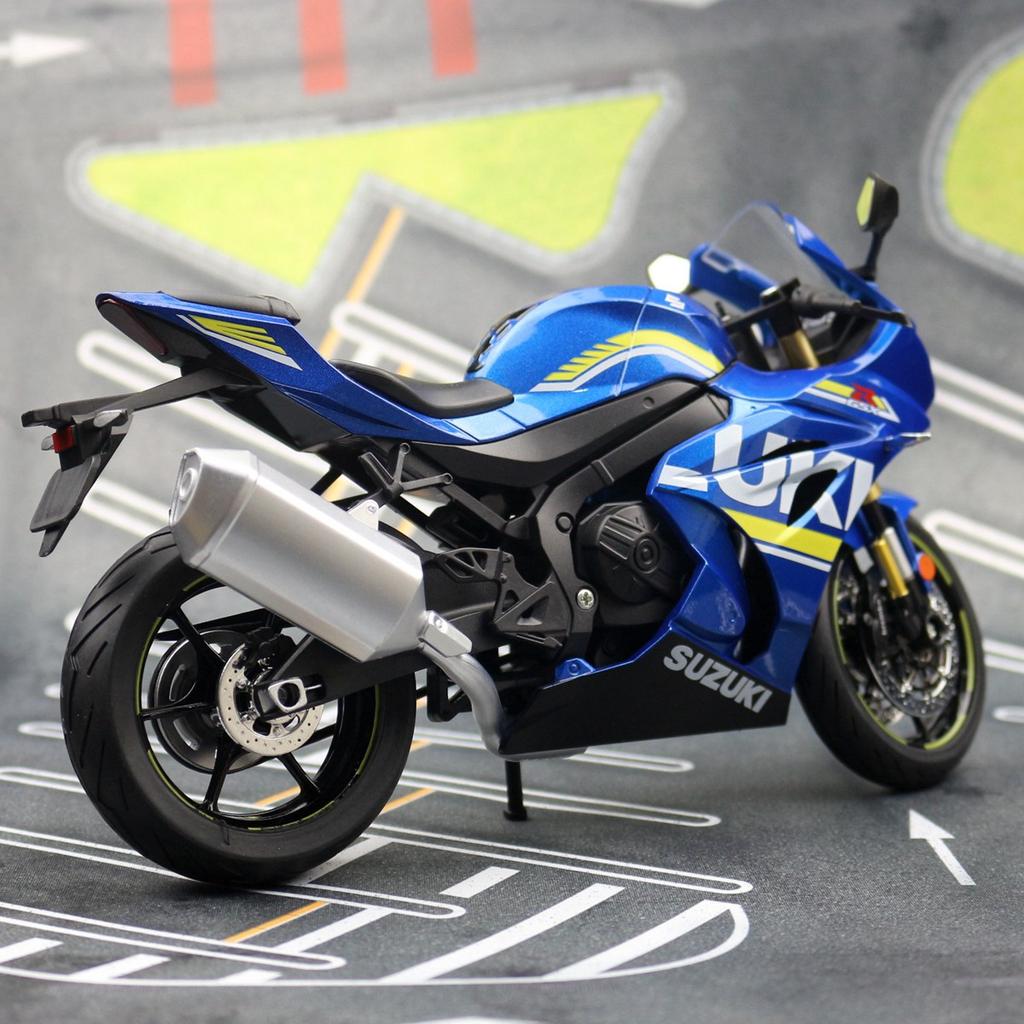 1/9 Suzuki GSX-R1000R Toy Motorcycle for Children Racing Model Diecast Miniature Large Size Lightable Collection Gift Boy Kid