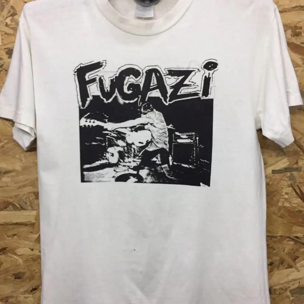Винтажная футболка группы Fugazi 80-х, Музыкальная футболка, Хлопковая унисекс футболка