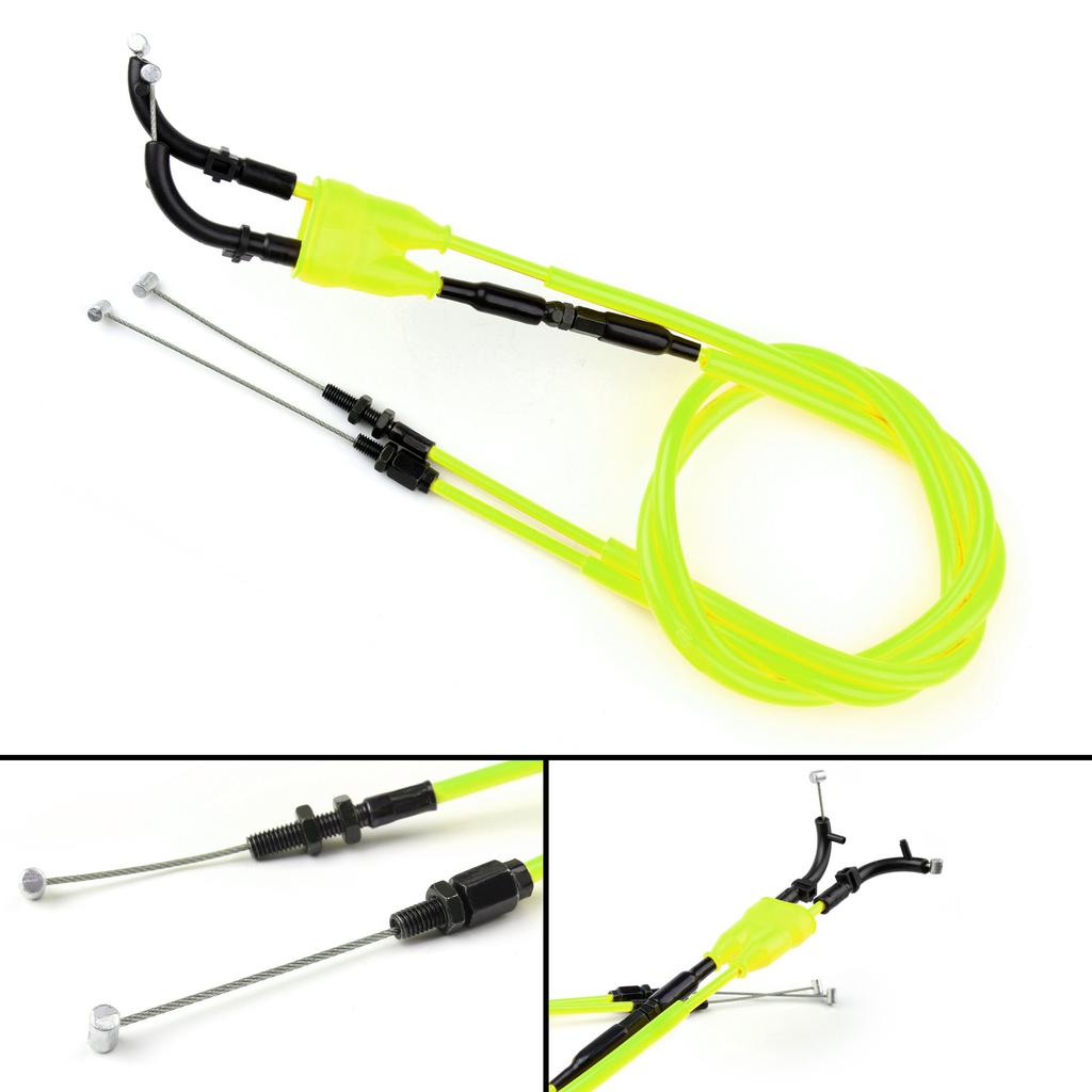 Throttle Cable Push/Pull Wire Line Gas For Yamaha 2014-2021 MT-07 MT07 YELLOW
