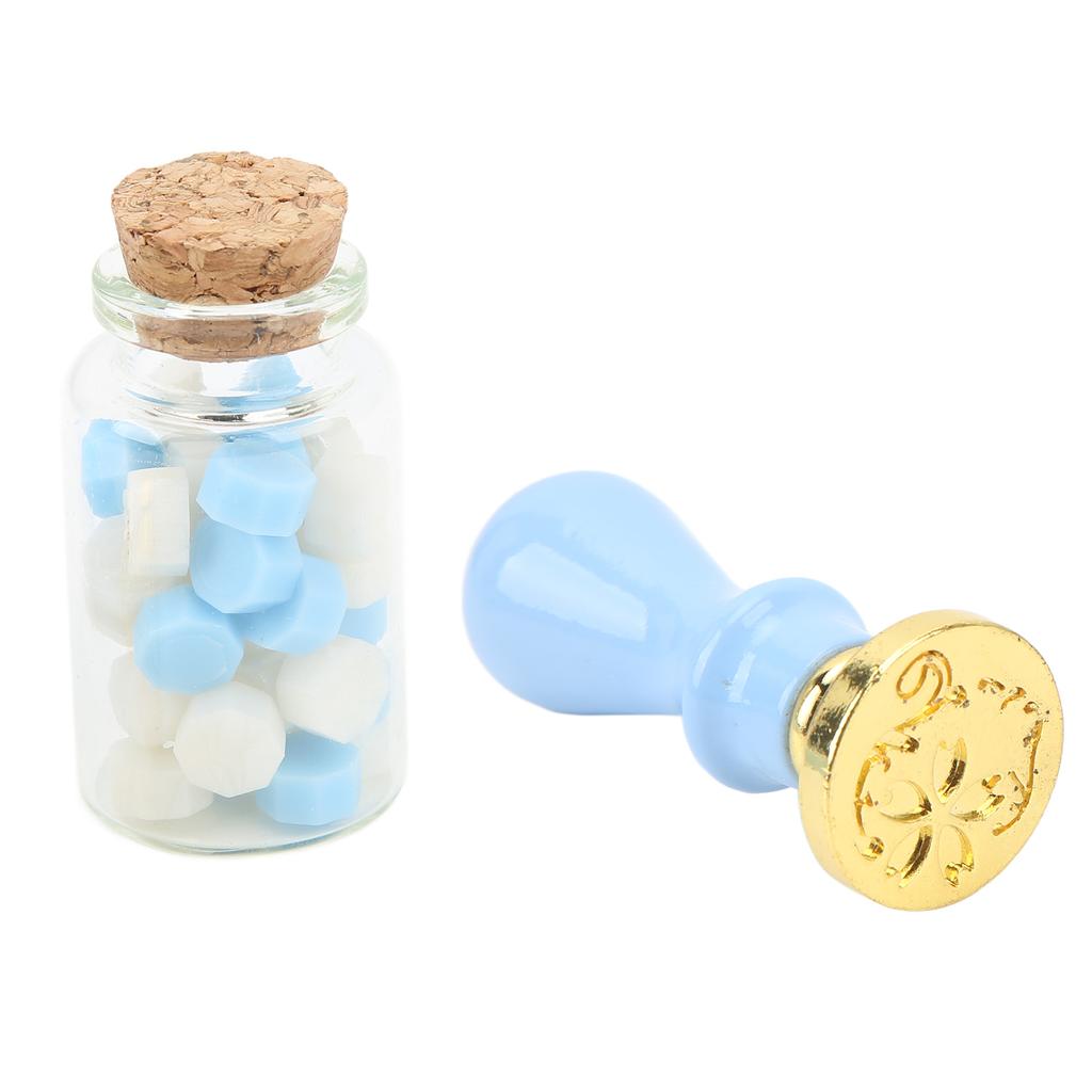 Набор восковых штампов с прозрачным узором, антикоррозийные, изысканные упаковочные восковые штампы с деревянной га