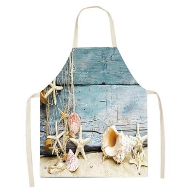 Фартуки для домашнего декора, летние гавайские морские аксессуары для выпечки, кухонные принадлежности в стиле бохо, кухонные фартуки