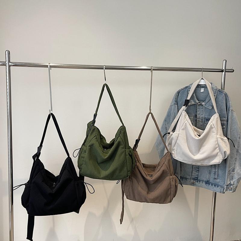 Сумка через плечо Commuter Cordoy Bag Женская сумка-тоут Большая вместимость Сумка через плечо