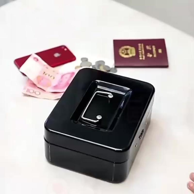 Портативный Мини Сейф для Ключей Копилка Стальная Копилка Прочный Запираемый Ящик для Монет Хранение Наличности Скрытый Ящик Для Дома Магазина Чемодана