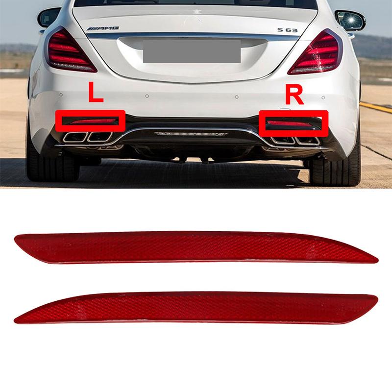 Задний отражатель для Mercedes S серии AMG Line W222 300 350 400 450 500 600 63 2014 2015 2016- A2228200774 A2228200874