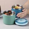 Portable Stainless Steel Breakfast Cup Soup Bowl Thermal Storage Container Sealed Bento Box With Handle