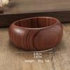 Geometric Wooden Bracelet Square Burlywood Hand Ring Simple Wood Grain Bangle  Unisex