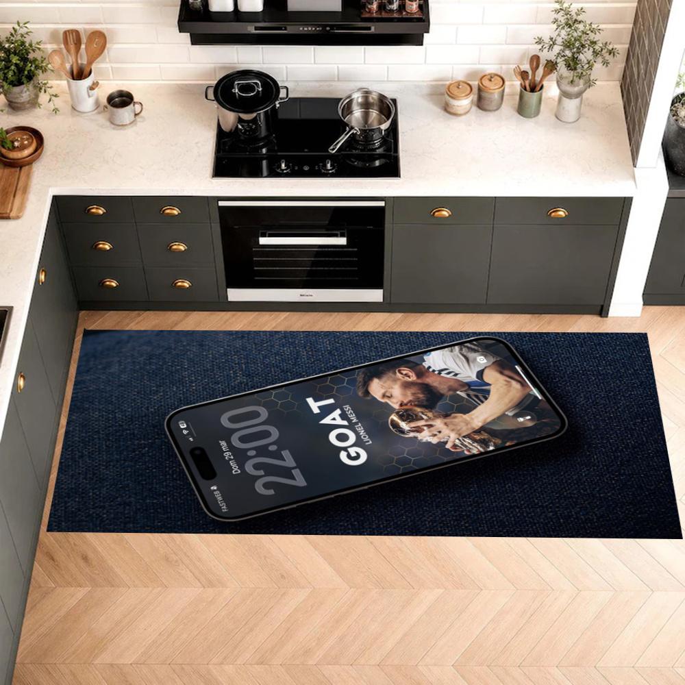 Messi Kitchen Floor Mat Long Strip Mat Antislip Machine Washable Suitable For Bathrooms Laundries Home Decoration Carpets