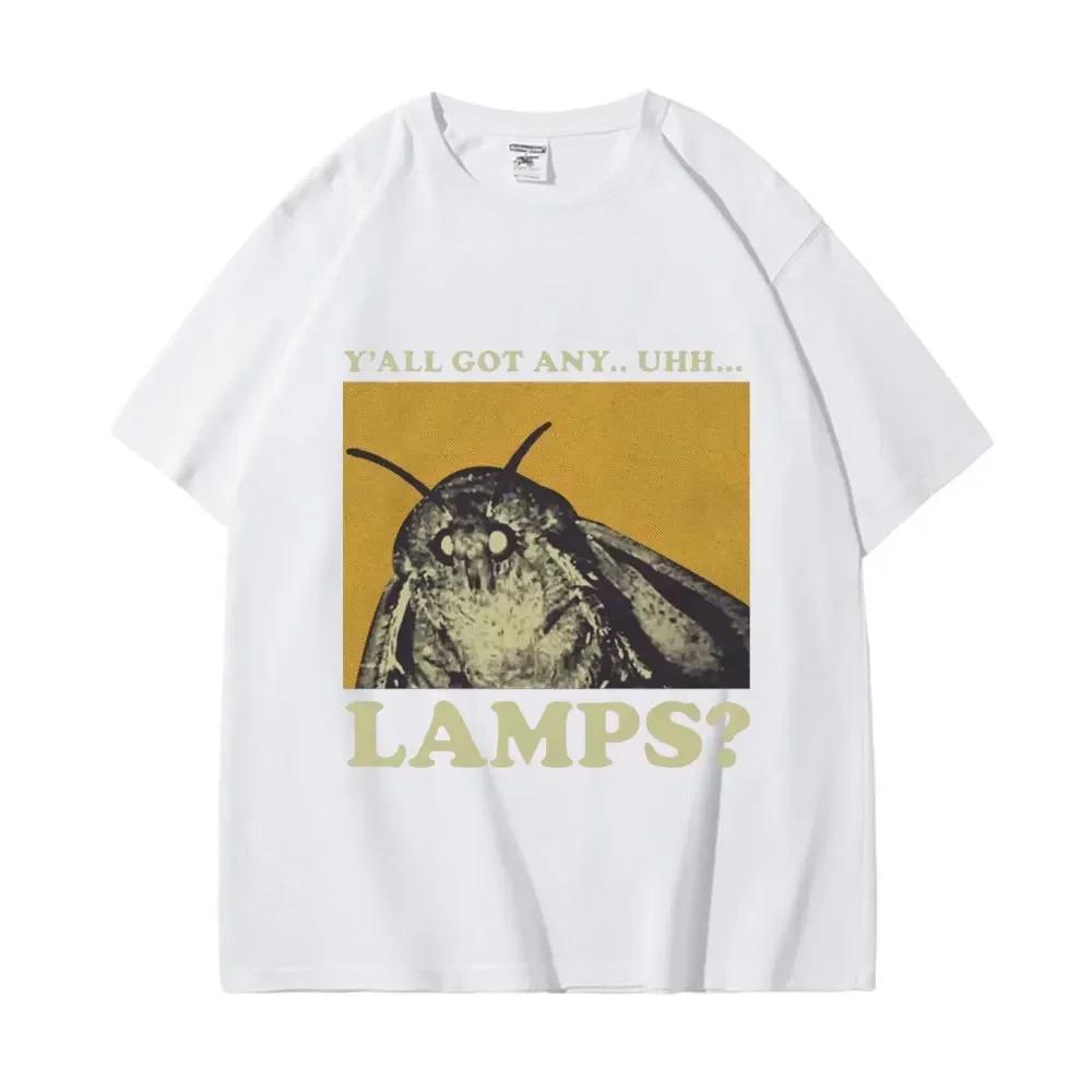 Do You Have Lights? Moth Joke T-shirt, High Street Fashion Trend, Short-sleeve T-shirt, Women's Casual Vintage T-shirt