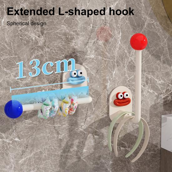 4 шт. самоклеящиеся настенные крючки прочные несущие креативные формы легко устанавливаются настенные вешалки для полотенец без перфорации