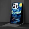 Чехол для телефона Apple iPhone 14 11 7 SE 2020 8 X XS 13 12 Mini XR 15 Pro Max, силиконовый, черный, мягкий, с рисунком «Звездная ночь» Ван Гога