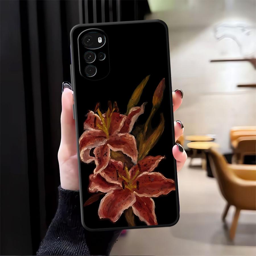 Чехол для Motorola Moto Edge 20 Pro 30 Lite G60s G50 G53 G30 G52 G71 G22 Edge40 G32 G51 G73 Чехол для телефона с принтом цветов Лилии и Орхидеи