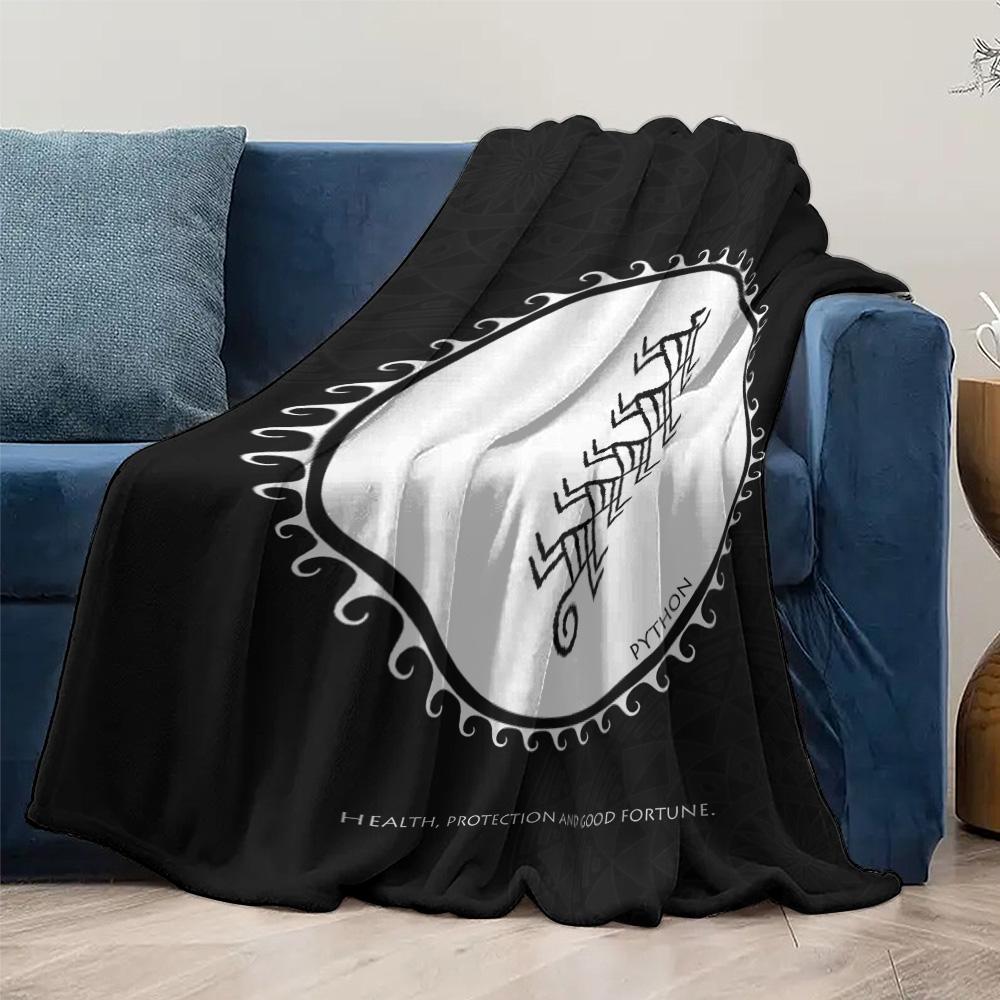 Norse Valkyrie Battle Shield Throw Blanket Viking Style Warrior Gift for Men Women Gothic Cosplay Bed Blanket