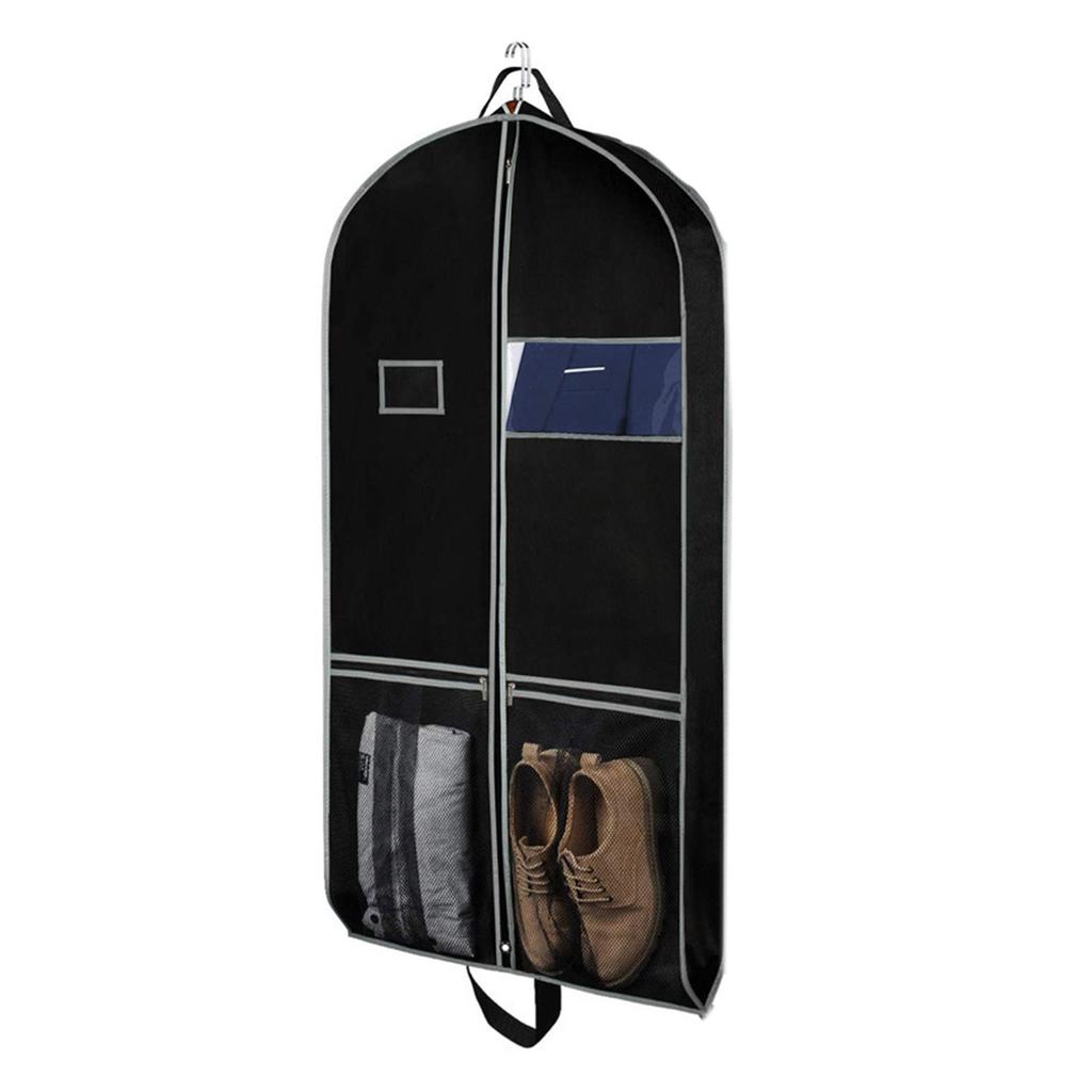 Garment Bags for Travel Heavy-Duty Garment Bag with Pockets Portable Garment Bags for Hanging Clothes Foldable
