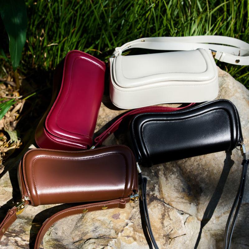 Genuine Leather Underarm Bag Simple and Elegant Single-shoulder Women's Bag Niche Crossbody Bag