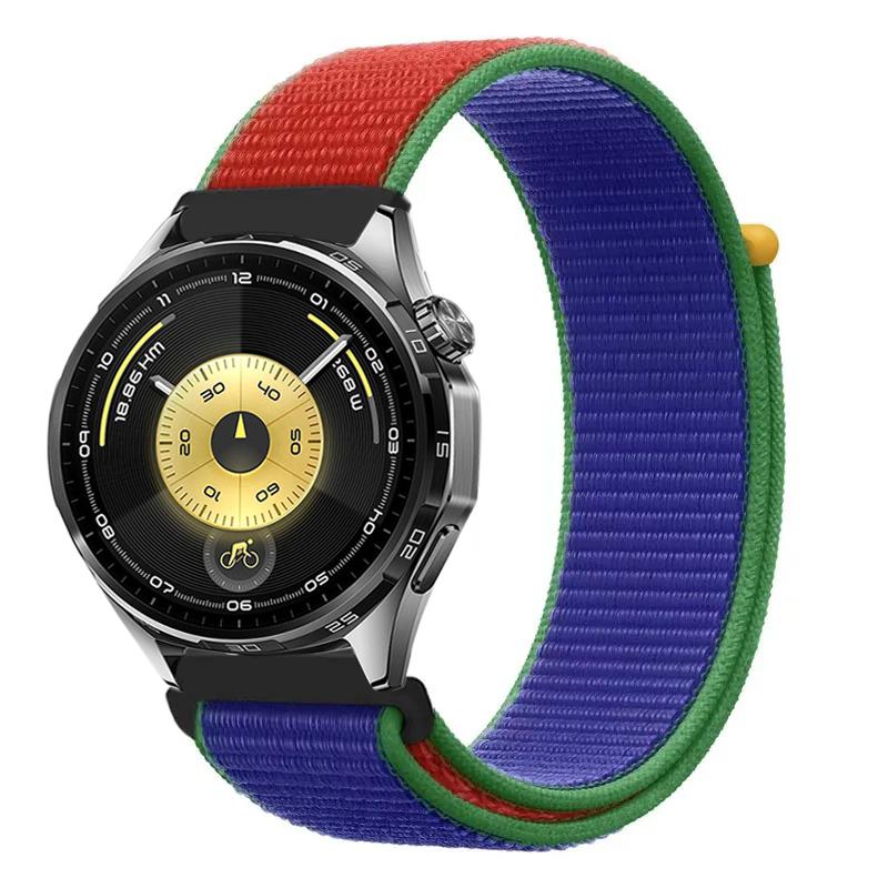 22 мм 20 мм Нейлоновый ремешок для Huawei Watch 5 4 GT6 GT6 Pro GT5-4-3 46 мм Браслет в стиле флага Amazfit Bip 6 Active 2 Balance 2 Correa