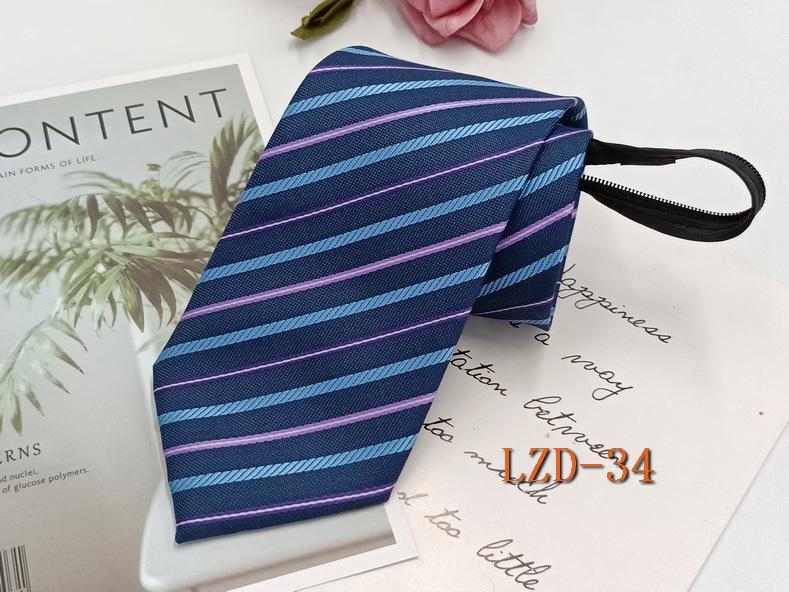 Мужской галстук на молнии с легкой затяжкой, без узла, полосатый, черный, 8 см