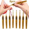 8Pcs Sweater Crochet Hook Knitting Tool Plastic Handle Aluminum Crochet
