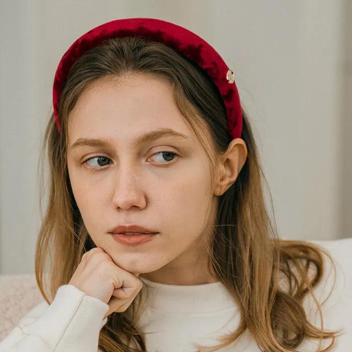 SIAC3099 Облачный Бархатный Ободок_Красный