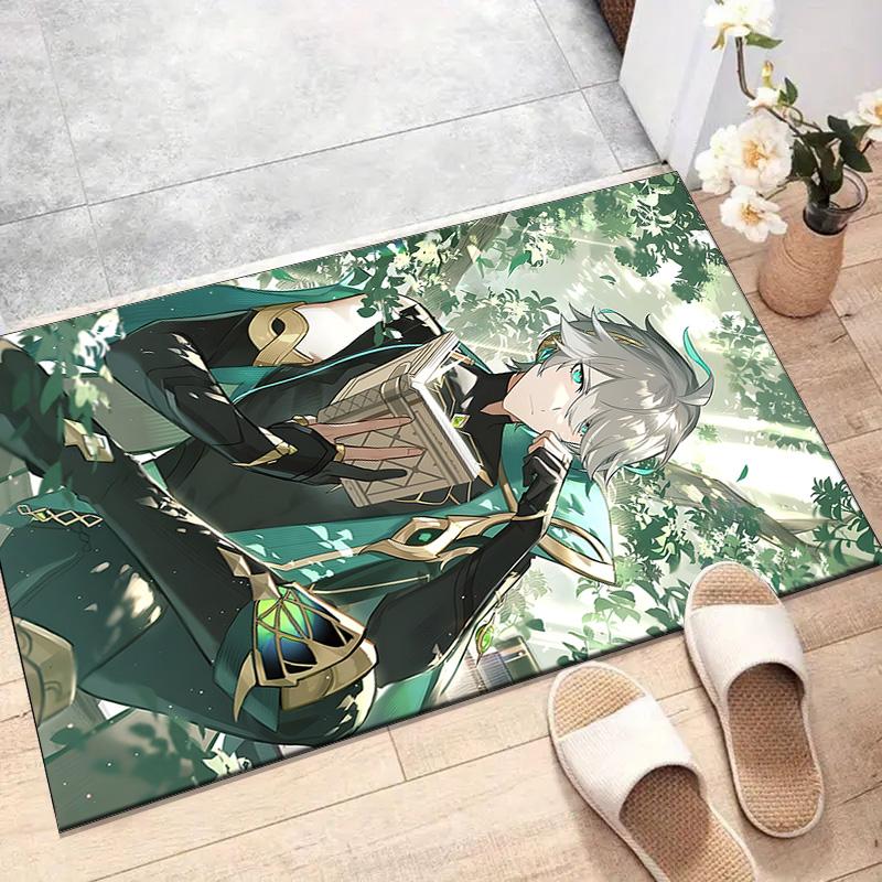 1pc Genshin Impact Alhaitham2 Design Printed Area Rug Carpet for Bedroom Living Room Home Decor Rugs Mat Non Slip Mat Rug for Bedside