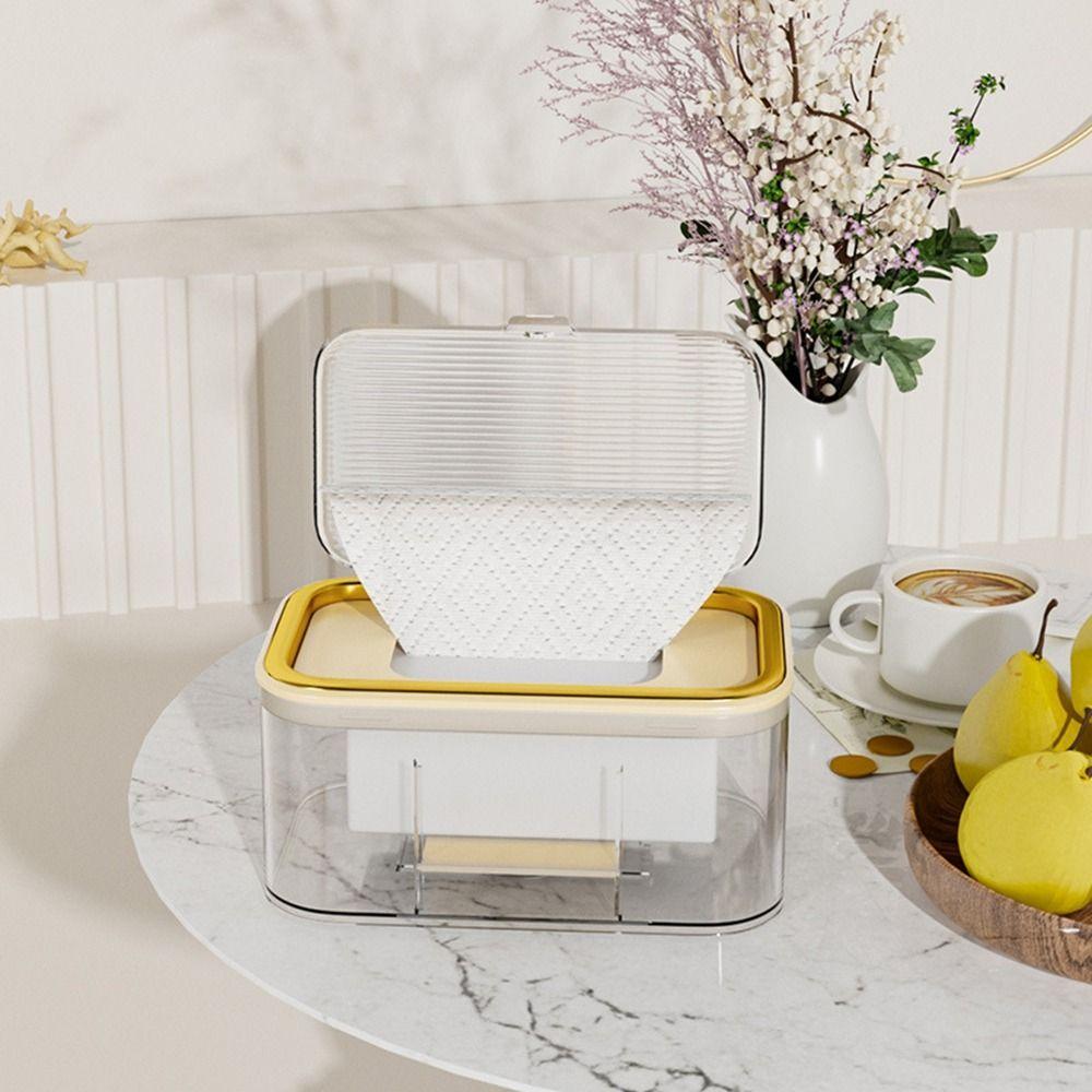 Large Capacity Wet Wipes Dispenser Plastic Mask Storage Box Multifunctional Tissue Box Bathroom