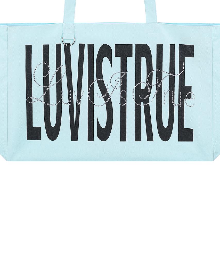 Сумка-тоут Luvistrue с буквенным принтом(мятный)