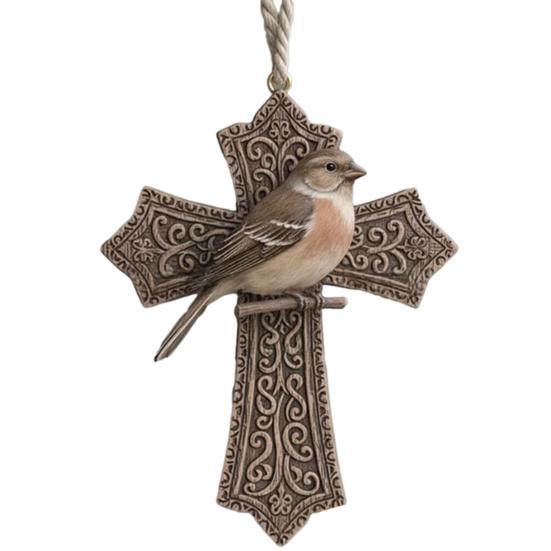 Bird Christmas Ornament Christian Symbol Hanging Decoration Bird And Faith Token Ornament for Xmas Tree Entryway Living Room Holiday Decor