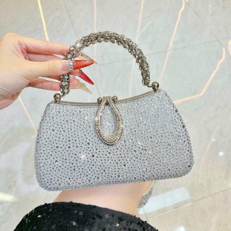 Кроссбоди сумка на цепочке, роскошный клатч, высококлассная сумочка, вечерний клатч со сверкающими стразами для светской львицы