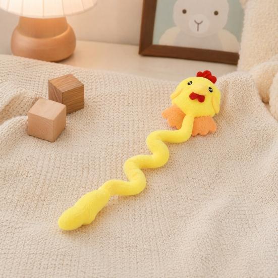 Plush Animal Cat Toy Long Tail Animal Cat Chew Toy With Crinkle Sound