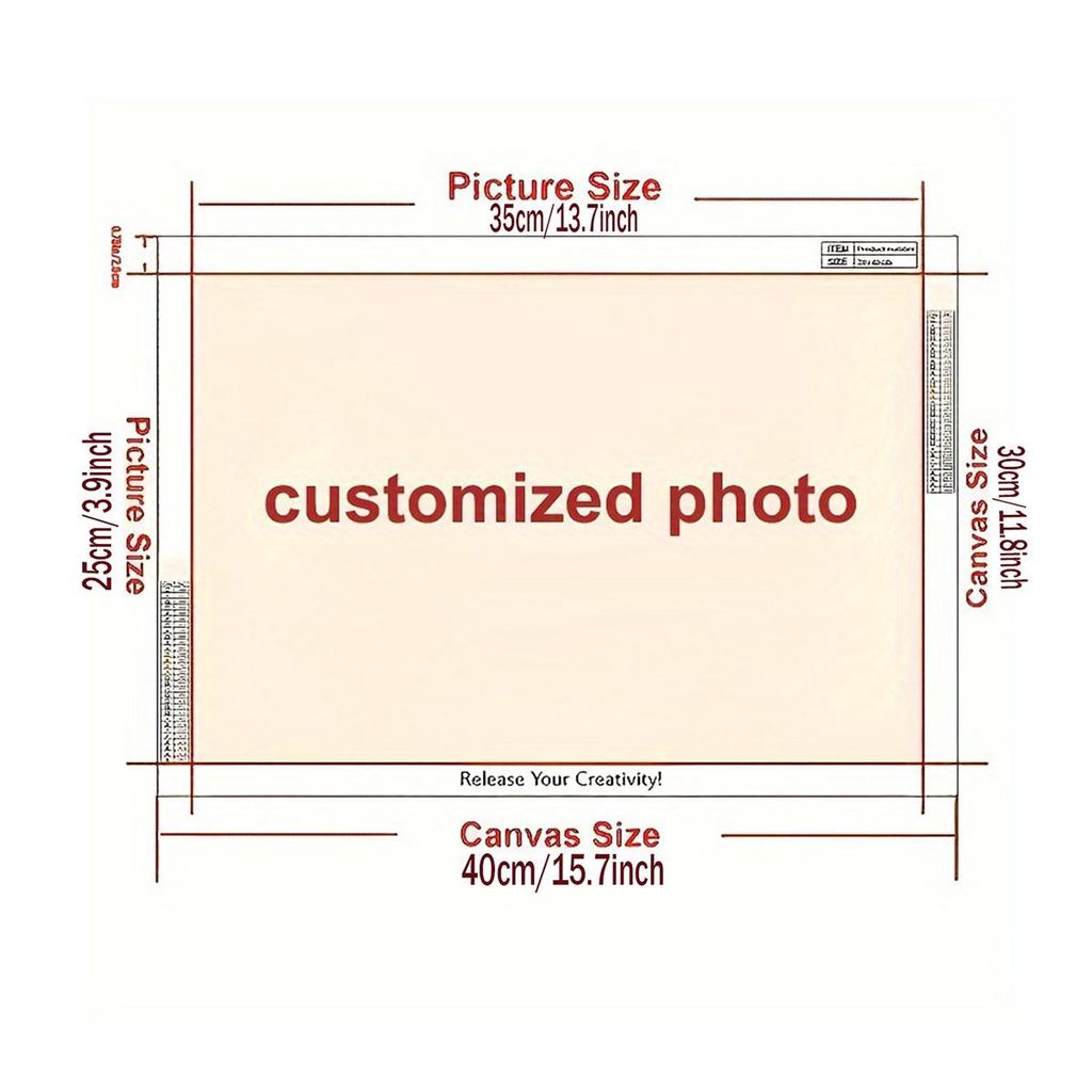 Photo Custom Full Round Rhinestone Home Decor Diamond Art Diamond Painting Unique Gift with Your Photo Home Decor