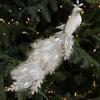 Long Tail Christmas Peacock Ornaments Realistic Glimmering Feather Artificial Peafowl Ornaments with Clip Handmade