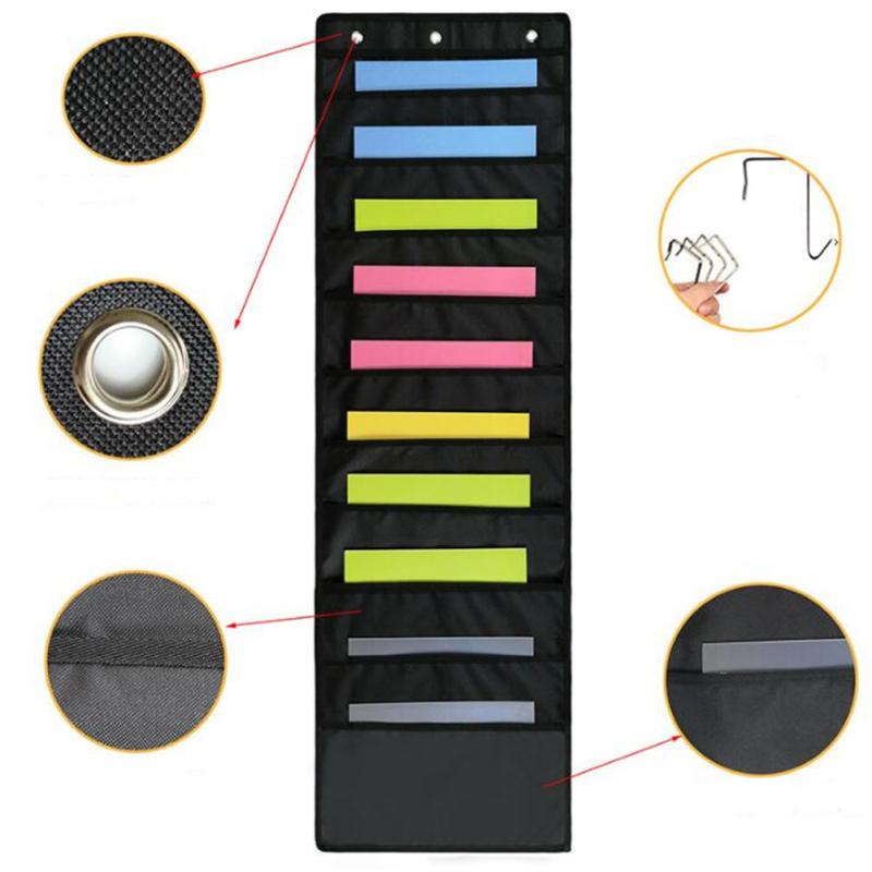 2 шт. 10-слойная сумка для хранения из ткани Оксфорд, многофункциональный настенный органайзер для папок с файлами, для