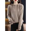 Women's 100% Cashmere Wool Hooded Sweater: Cozy Autumn/Winter Knitwear with Large Hood, Plus Size Options Available.