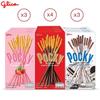 Glico Pocky Happiness Combo Set A, Biscuit Stick Coated with Chocolate & Strawberry & Cookies & Cream, Total 10 Pcs - Thai Snack